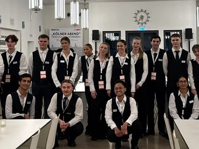 Unser gut gelauntes Team in Köln, kurz bevor es losging.