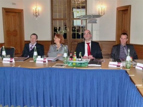 Georg Graf, Matthias Recknagel, Charlotte Buhl, Hermann Buhl (v.r.n.l.)