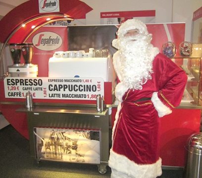 Weihnachtsmann Segafredo