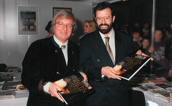 Gerd Käfer (†) bei der Präsentation seines Buches auf der Kulinaris in Augsburg zusammen mit Hermann Buhl