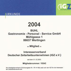 BUHL Gastronomie Personal Service