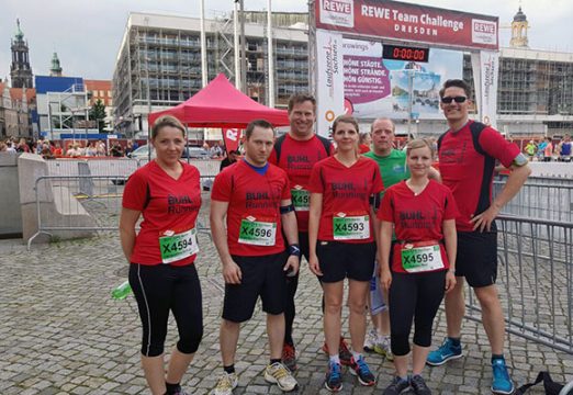 Unsere Mitarbeiter aus Berlin, Leipzig und Dresden vor dem Lauf