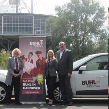 Das BUHL-Team aus Hannover (v.l.n.r.): Petra Gerling (Fachbereichsleiterin Service), Claudia Watzel (Personaldisponentin Service) und Jürgen Weiß (Niederlassungsleiter)