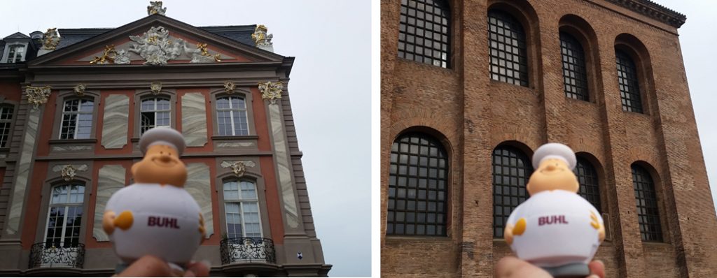 Bert vor dem kurfürstlichen Palais und vor der Konstantinbasilika