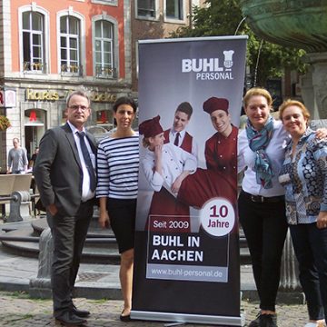 Derzeit arbeiten hier über 100 Mitarbeiter in den Bereichen Service und Küche für BUHL in Aachen.